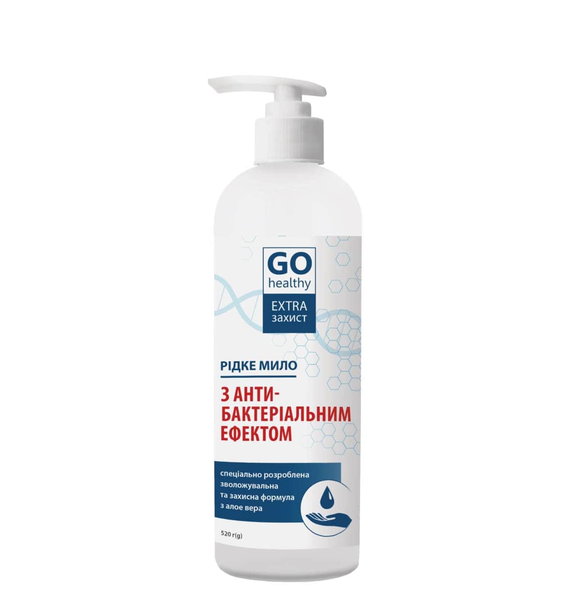  Мило рідке «Антибактеріальне» Go Healthy, 520г.